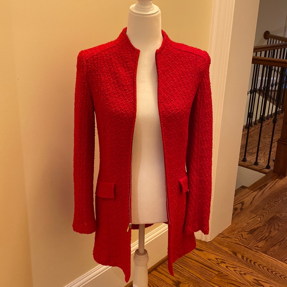 St. John Red Knit Jacket